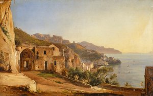 Blick auf Amalfi von der Höhle der Kapuziner von Giacinto Gigante