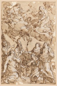 Christus und die Jungfrau mit den Schutzheiligen von Pistoia von Giacinto Gimignani