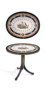 Mikromosaik-Tischplatte, Rom, spätes 18. Jahrhundert von Giacomo (attr. to) Raffaelli