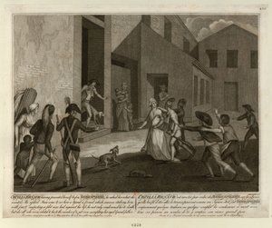 Die Verhaftung von Cécile Renault am 22. Mai 1794 in der Wohnung von Robespierre, ca. 1798 von Giacomo Aliprandi