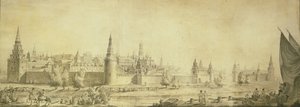 Panoramablick auf den Moskauer Kreml Ende des 18. Jahrhunderts, Ende der 1790er Jahre von Giacomo Antonio Domenico Quarenghi