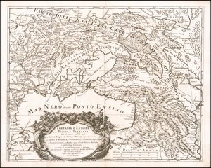 Karte von Klein-Tartarei 1684 von Giacomo Cantelli da Vignola von Giacomo Cantelli