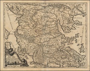 Karte von Thessalien und Makedonien 1684 von Giacomo Cantelli da Vignola von Giacomo Cantelli