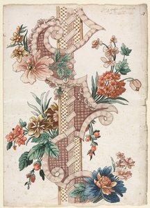 Vertikales dekoratives Blumenband