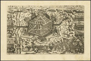 Agria - Haupt- und Festungsstadt im oberen Ungarn, belagert von der türkischen Armee im Jahr 1596 von Giacomo Franco