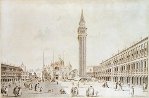 Blick auf die Piazza San Marco in Richtung Basilika und Campanile