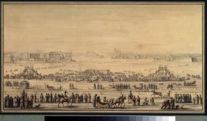 Shakes Escapes gleitet auf der Newa in Sankt Petersburg, um 1800 von Giacomo Quarenghi