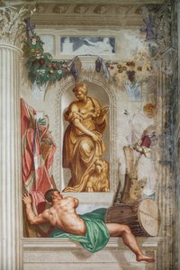 Detail der Milde des Scipio, ca. 1565 (Fresko)