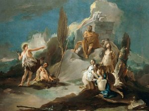 Apollo und Marsyas, 1730
