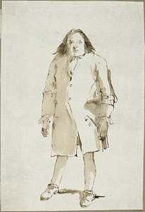 Karikatur eines Mannes, Ganzfigur, von vorne von Giambattista Tiepolo