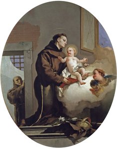 Heiliger Antonius von Padua mit dem Jesuskind, 1767-1769 von Giambattista Tiepolo