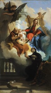 Die Heilige Familie erscheint dem Heiligen Kajetan in einer Vision, ca. 1735 von Giambattista Tiepolo