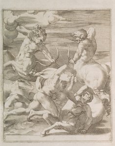 Kampf zwischen Herkules und Zentauren, 1527 von Gian Jacopo Caraglio