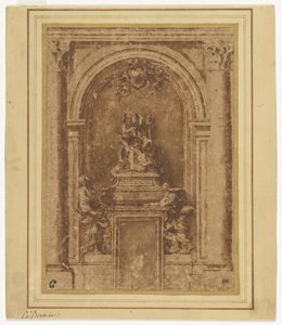 Entwurf für das Grabmal von Papst Alexander VII in Sankt Peter, Rom von Gian Lorenzo Bernini