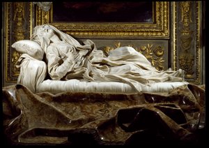 Die selige Ludovica Albertoni in Ekstase. Marmorskulptur von Gian Lorenzo Bernini von Gian Lorenzo Bernini