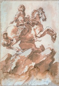 Skizze für Ludwig XIV. zu Pferd von Gian Lorenzo Bernini