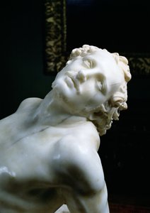 Das Martyrium des Hl. Laurentius (Detail des Kopfes des Heiligen)
