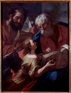 Darstellung von Matthäus und einem anderen Evangelisten von Gian Lorenzo and Michelangelo Bertolotto