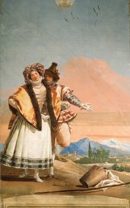(Detail) Die Liebeserklärung, aus dem Raum des gotischen Pavillons, in der Foresteria, 1757