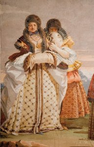 (Detail) Der Winterspaziergang, aus dem Raum des gotischen Pavillons, in der Foresteria, 1757