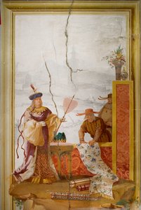 Der Textilhändler, aus dem Chinesischen Raum in der Foresteria, 1757 von Giovanni Domenico Tiepolo
