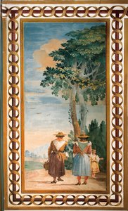 Drei Bauern von hinten gesehen, aus dem Raum der ländlichen Szenen, in der Foresteria, 1757