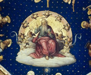 Segnender Gott in Herrlichkeit, Detail aus Szene aus Geschichten des Lebens von Johannes dem Täufer