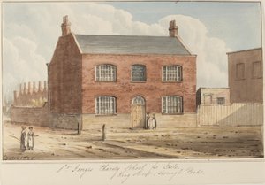 Ansicht der St. Georges Charity School for Girls in der King Street, Southwark. King Street ist jetzt als Newcomen Street bekannt, 1825
