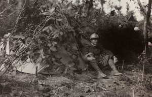 Album "Bilder des Krieges II": Italienische Soldaten im Val Chiusone nach Podsenica, 09/1917