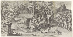 Hochzeit von Isaak und Rebekka (Blatt 1) von Gijsbert Van Veen