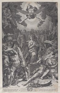 Martyrium der Heiligen Katharina, nach Bernardino Passari von Gijsbert Van Veen
