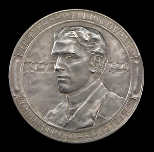 Medaille der Royal Geographical Society: Shackletons Antarktisexpedition 1907-1909 von Gilbert Bayes