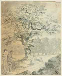 Landschaft mit zwei männlichen Figuren von Gilbert Stuart Newton
