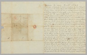 Brief an Samuel Fox von Giles Saunders über den Sklavenhandel, 9. März 1847 von Giles Saunders
