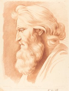 Kopf eines ehrwürdigen Mannes von Gilles Antoine Demarteau after Edme Bouchardon