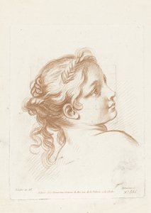 Büste eines jungen Mädchens von Gilles Demarteau