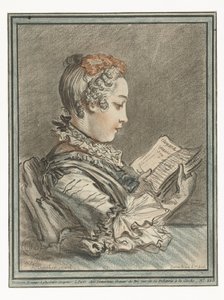 Lesende Frau von Gilles Demarteau