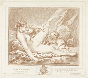 Liegende Venus mit Amor und Anteros