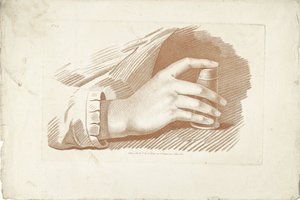 Studie der rechten Hand von Gilles Demarteau