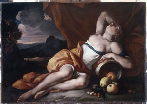 Pomones Schlaf: Pomone ist eine Nymphe in der römischen Mythologie von Gilles Garcin