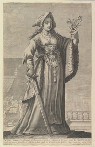 Eine französische Christin Une Dame Chrétienne et Française, 1647. Schöpfer: Gilles Rousselet, Abraham Bosse von Gilles Rousselet and Abraham Bosse
