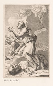 David nach dem Töten von Goliath von Gilles Rousselet
