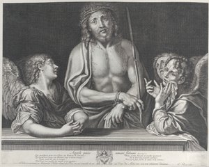 Ecce Homo mit drei Engeln, 1634-86 von Gilles Rousselet