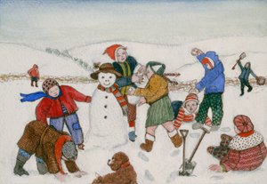 Im Schnee spielen