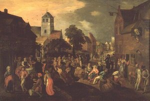 Das Dorffest von Gillis (attr. to) Mostaert