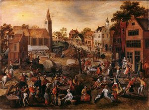 Dorffest in Saint-Joris von Gillis Mostaert
