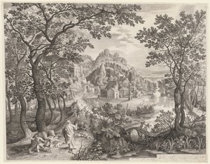 Elisa verflucht die Kinder von Bethel, die von den Bären verschlungen werden, 1602