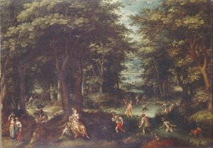 Landschaft mit Leto und Bauern von Lykien