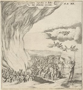 Verdammte in die Hölle geführt