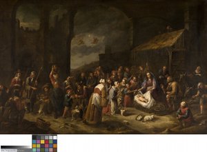 Die Anbetung der Hirten von Gillis van Tilborgh